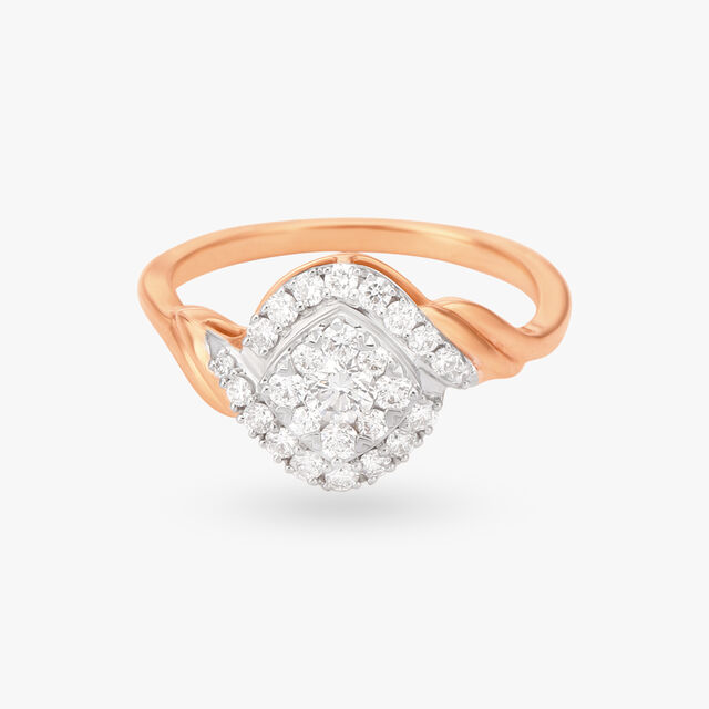 Intertwined Diamond Finger Ring 2