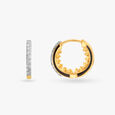Stylish Diamond Hoop Earrings 2