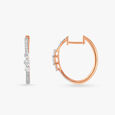 Linear Diamond Hoop Earrings 2