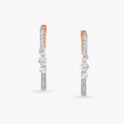 Linear Diamond Hoop Earrings 3