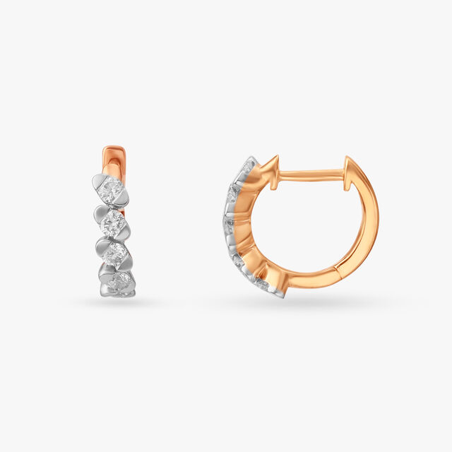 Elegant Diamond Hoop Earrings