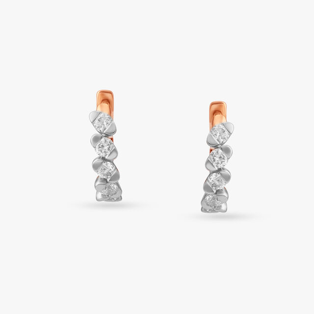 Elegant Diamond Hoop Earrings