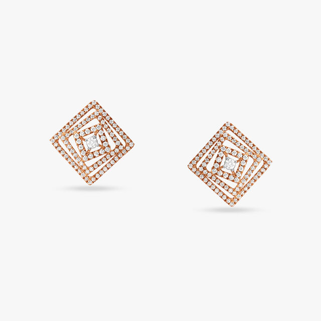 Luminous Glow Diamond Stud Earrings 