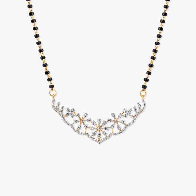 Floral Symphony Diamond Mangalsutra 