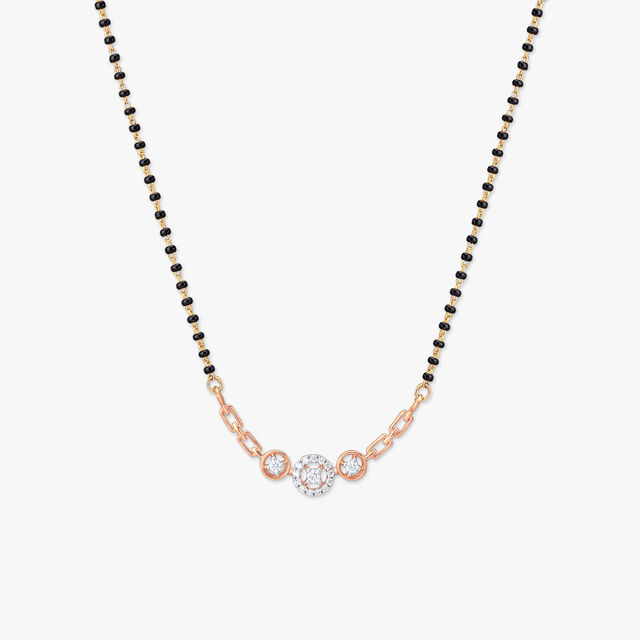 Circle Charm Diamond Mangalsutra