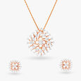 Cosmic Diamond Pendant and Earrings Set 