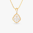 Gilded Grace Diamond Pendant and Earrings Set 2