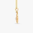 Gilded Grace Diamond Pendant and Earrings Set 3