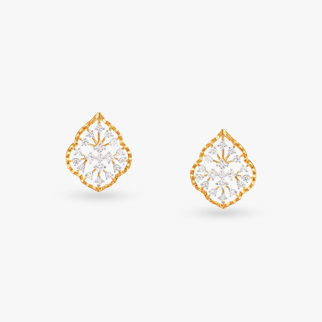 Gilded Grace Diamond Pendant and Earrings Set 4