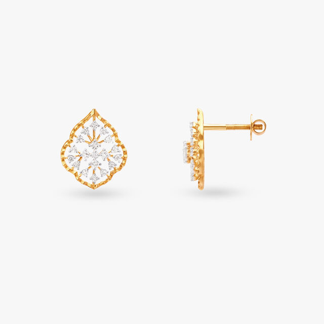 Gilded Grace Diamond Pendant and Earrings Set 5
