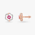 Blooming Flower Diamond Pendant and Earrings Set 5