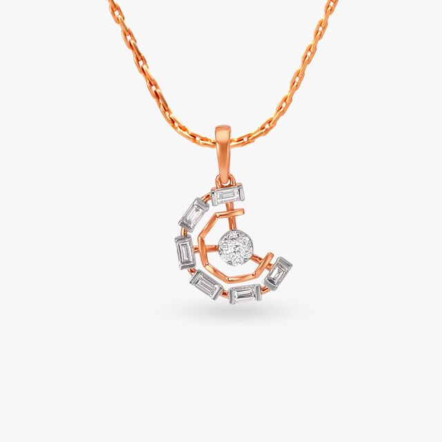 Sculptural Diamond Pendant and Earrings Set 2