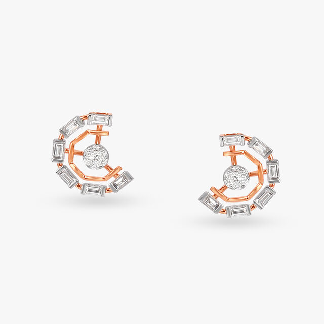 Sculptural Diamond Pendant and Earrings Set 4