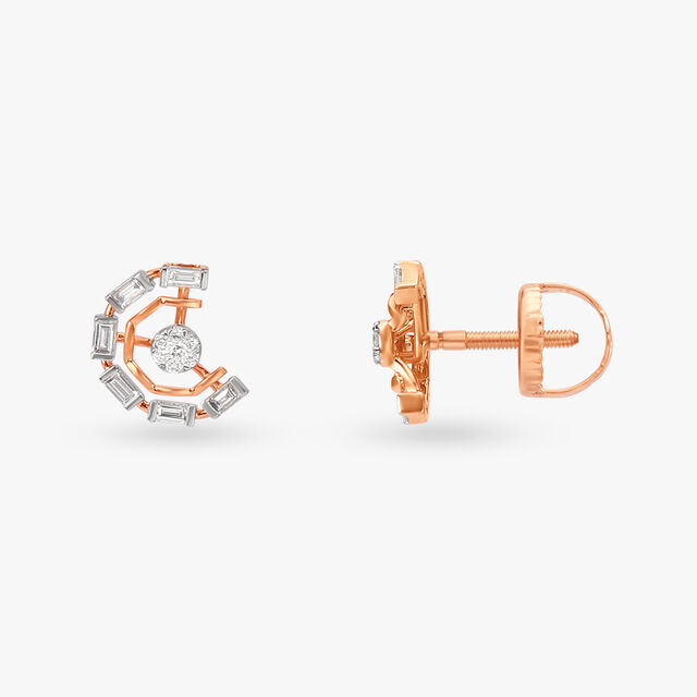 Sculptural Diamond Pendant and Earrings Set 5