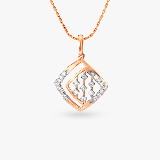 Splendid Diamond Pendant and Earrings Set 2