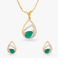 Dreamscape Diamond Pendant and Earrings Set 