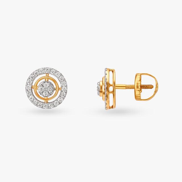 Halo Diamond Pendant and Earrings Set 5