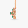 Verdant Flower Diamond Pendant and Earrings Set 3