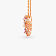 Flower Diamond and Garnet Pendant and Earrings Set 3