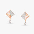 Abstract Diamond Pendant and Earrings Set 4