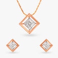 Cosmic Diamond Pendant and Earrings Set 