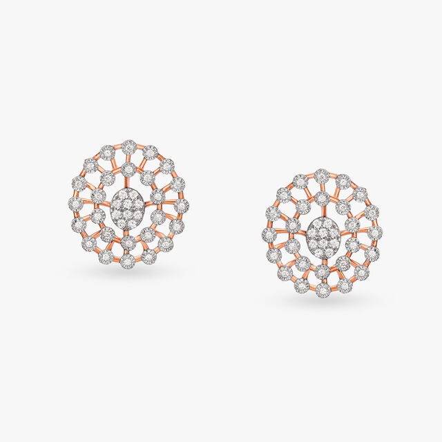 Radiant Floral Diamond Pendant and Earrings Set 4