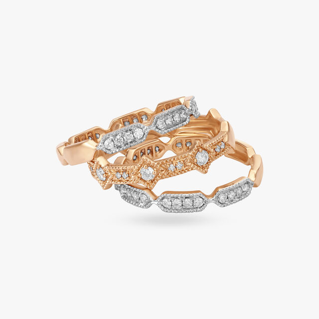 Radiant Rose Gold and Diamond Finger Ring 2
