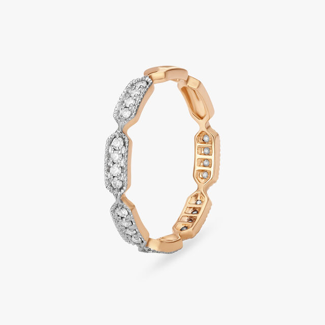 Radiant Rose Gold and Diamond Finger Ring 4