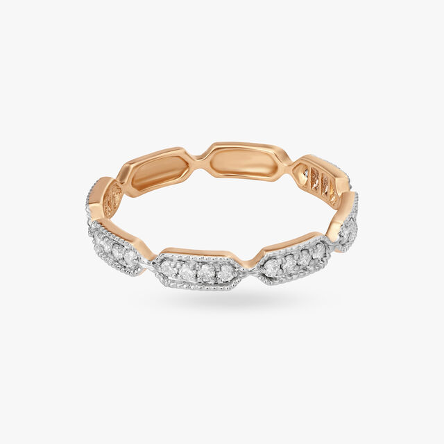 Radiant Rose Gold and Diamond Finger Ring 5