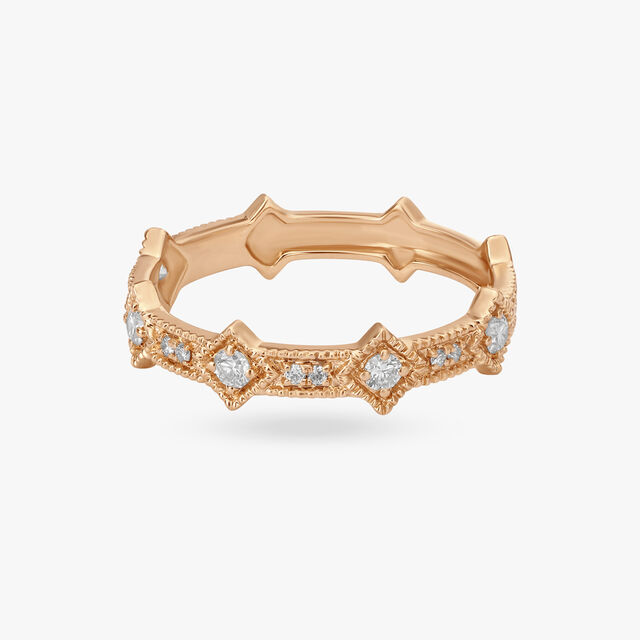 Radiant Rose Gold and Diamond Finger Ring 8