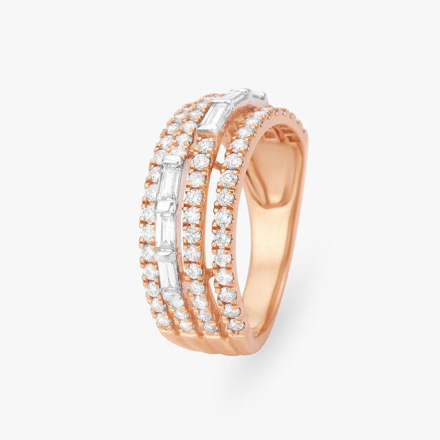 Gleaming Layers Diamond Finger Ring