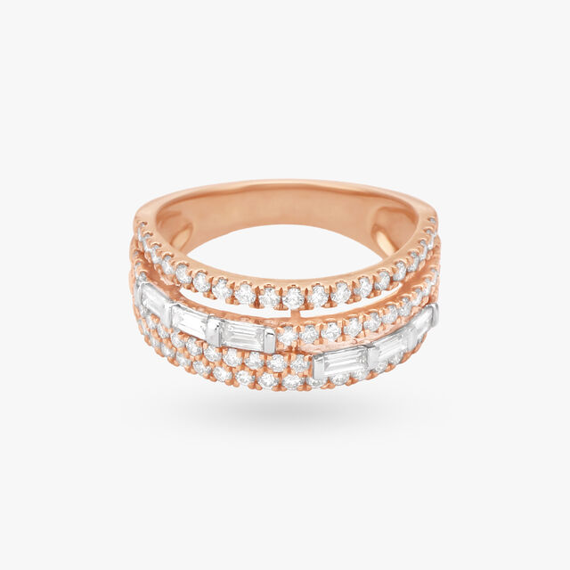 Gleaming Layers Diamond Finger Ring