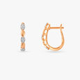 Graceful Simple Diamond Hoop Earrings 2