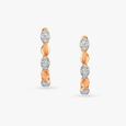 Graceful Simple Diamond Hoop Earrings 3