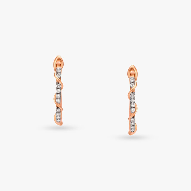 Twist Brilliance Diamond Hoop Earrings 3