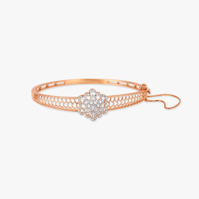 Surreal Flower Diamond Bangle 