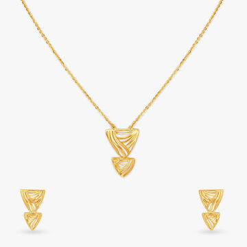 Stylish Wavy Necklace Set