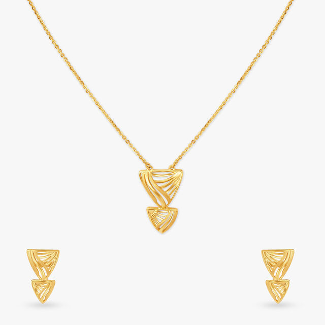 Stylish Wavy Necklace Set 