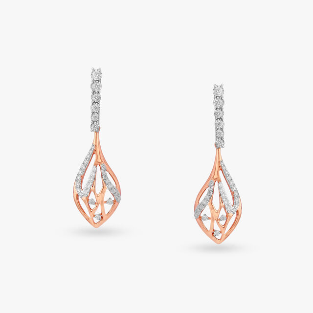 Contemporary Diamond Drop Earrings 