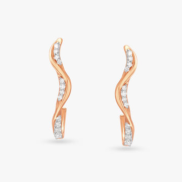Enchanting Dazzle Diamond Hoop Earrings