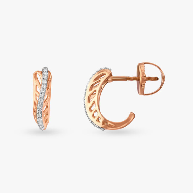 Radiant Sophistication Diamond Hoop Earrings 2