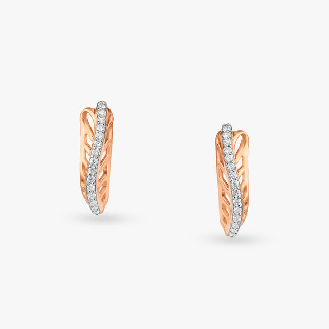 Radiant Sophistication Diamond Hoop Earrings 3