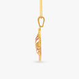 Gold Wave Pattern Pendant 2