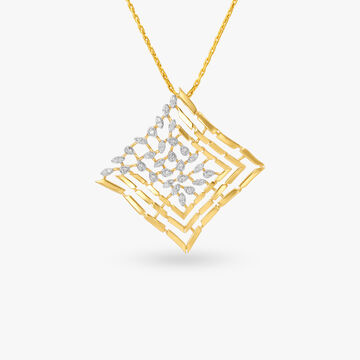Asymmetric Diamond Pendant