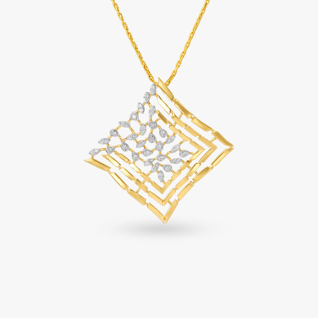 Asymmetric Diamond Pendant 