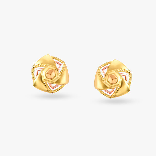 Modern Geometry Gold Earrings 