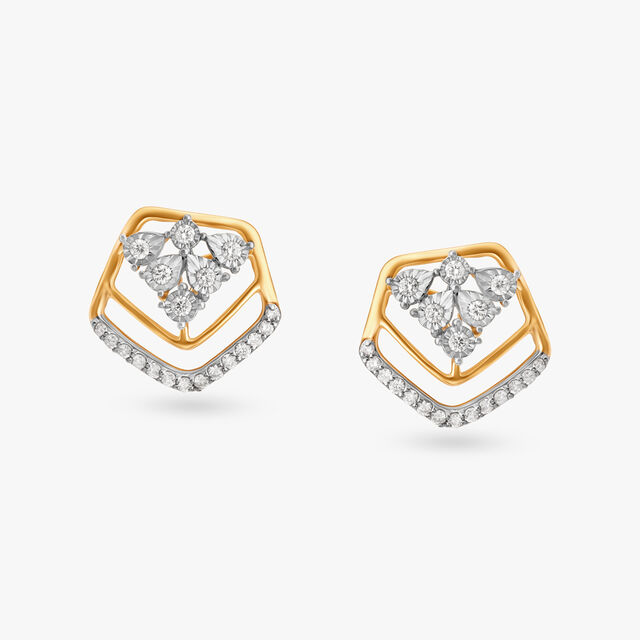 Subtle Radiance Diamond Stud Earrings 