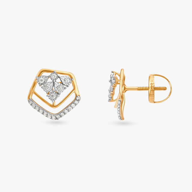 Subtle Radiance Diamond Stud Earrings 2