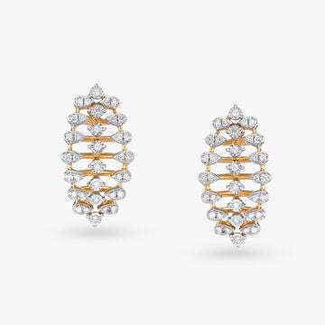 Elegant Modern Diamond Stud Earrings