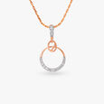Circular Diamond Pendant and Earrings Set 2